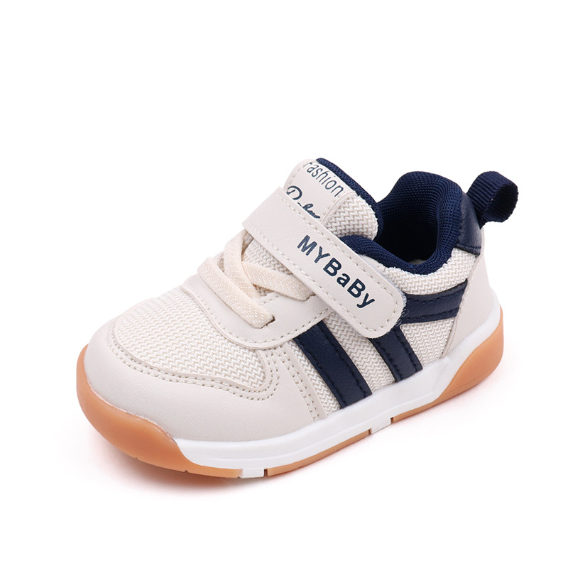 Funkcionālas apavi zīdaiņiem ar elpojošu tīklu augšpusi, PU priekšējā daļa, Velcro aizdare, zems profils, raibs raksts, piemēroti pavasarim un rudenim, vecums 12–48 mēneši