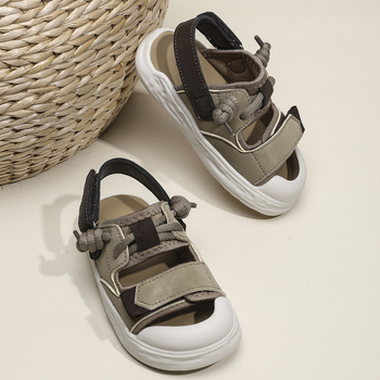 Παιδικά παπούτσια παραλίας για αγόρια, PU επάνω μέρος, σόλα TPR, Velcro κλείσιμο, casual στυλ