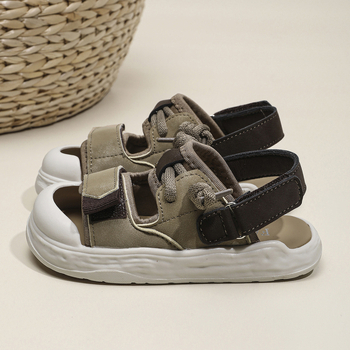 Παιδικά παπούτσια παραλίας για αγόρια, PU επάνω μέρος, σόλα TPR, Velcro κλείσιμο, casual στυλ