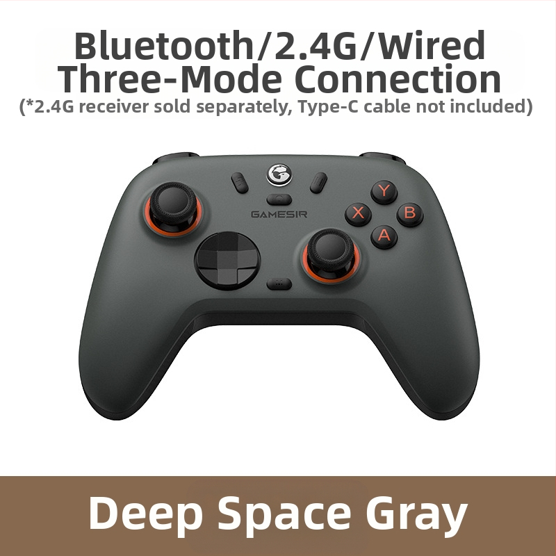GameSir Morning Star 2 belaidis žaidimų valdiklis su Bluetooth ir USB, skirtas PC, Switch, iOS ir Android, su vibruojančiu ir Hall jutikliu