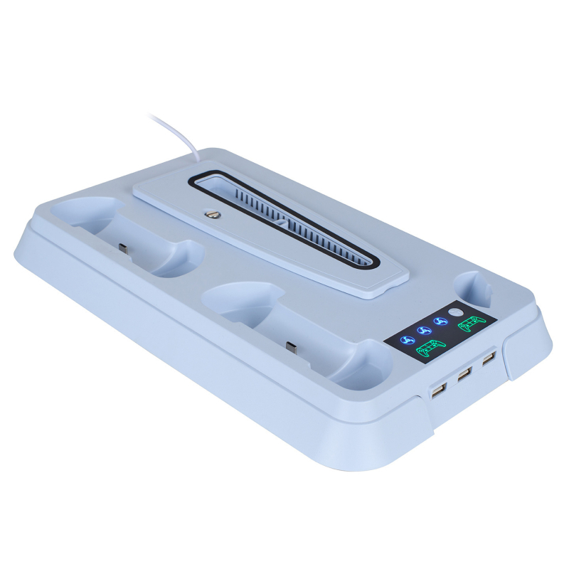PS5 πολυλειτουργική βάση ψύξης με RGB, βάση φόρτισης για χειριστήρια, ABS υλικό, διασύνδεση Type-C, συμβατή με PS5/PS5 Slim/PS5 Pro