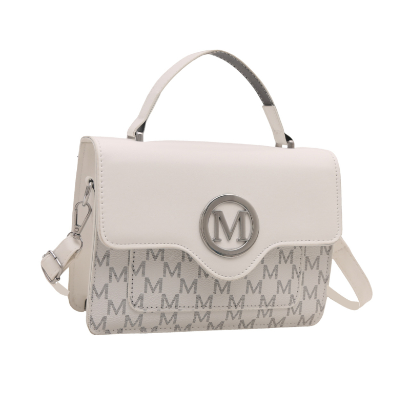 PU pleca soma ar pilsētas vienkāršu stilu, horizontāla kvadrāta forma, magnētiska aizdare, iekšējās kabatas telefona un ID kartes glabāšanai