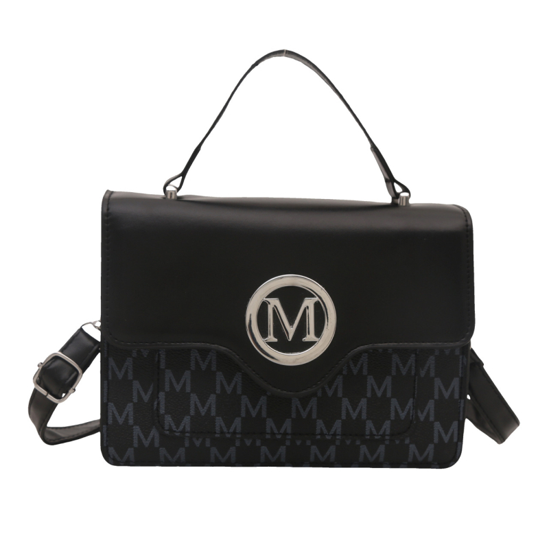 PU pleca soma ar pilsētas vienkāršu stilu, horizontāla kvadrāta forma, magnētiska aizdare, iekšējās kabatas telefona un ID kartes glabāšanai