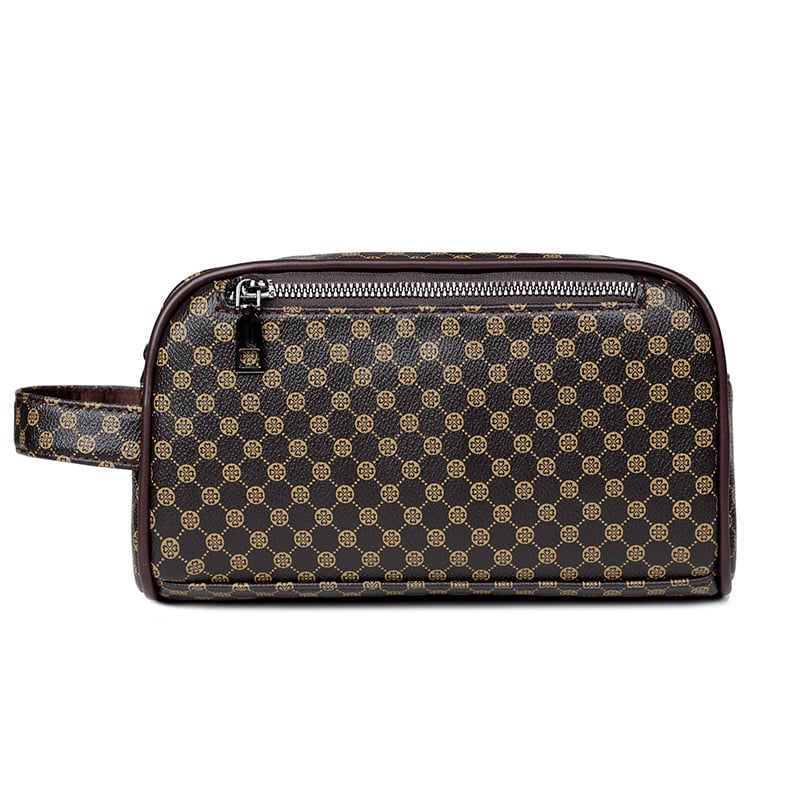 Férfi PU bőr kézitáska üzleti utazásokhoz, poliészter bélés, 2025 tavasz