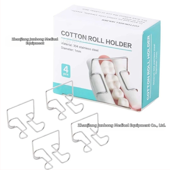 Κλιπ ρολών βαμβακιού από ανοξείδωτο χάλυβα – Οδοντιατρικός φορέας ρολών βαμβακιού, σταθερό κλιπ, 4 τεμάχια ανά κουτί