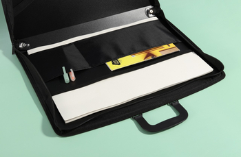 Τσάντα σκίτσων μεγάλου χωρητικότητας για φοιτητές τέχνης, μοντέλο F6121, υλικό PP, εκτυπωμένο λογότυπο, 2 θήκες