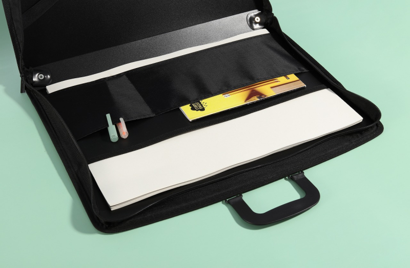 Liela kapacitātes zīmējumu soma studentiem – modelis F6121, PP materiāls, drukāts logotips, 2 nodalījumi