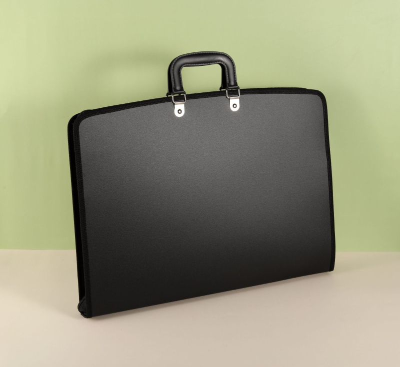 Liela kapacitātes zīmējumu soma studentiem – modelis F6121, PP materiāls, drukāts logotips, 2 nodalījumi