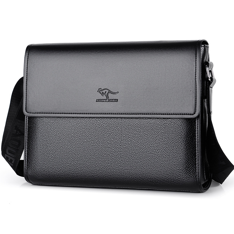 Ανδρική τσάντα crossbody από PU, αδιάβροχη και ανθεκτική στη φθορά, αστικού μινιμαλιστικού στυλ, AOGUANDAISHU