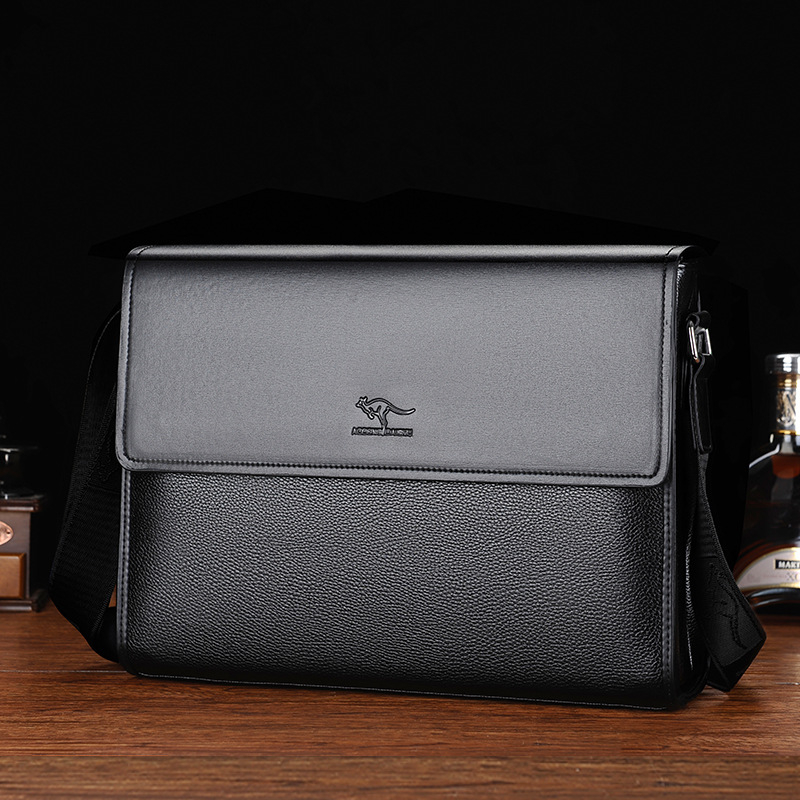 Vīriešu crossbody somiņa, PU materiāls, ūdensizturīga un nodilumizturīga, pilsētas minimālistiskais stils, AOGUANDAISHU