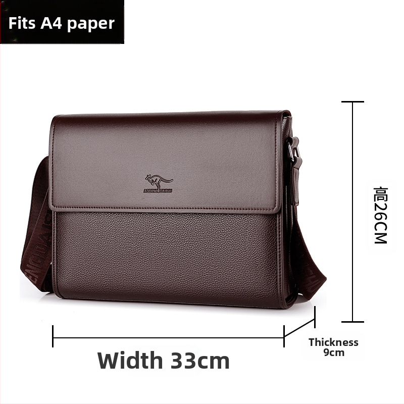 Vīriešu crossbody somiņa, PU materiāls, ūdensizturīga un nodilumizturīga, pilsētas minimālistiskais stils, AOGUANDAISHU