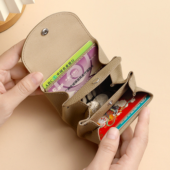 PU Δερμάτινο Μίνι Πορτοφόλι Κέρματα με Μοτίβο Lychee, Μίνι Πορτοφόλι για Κάρτες, Επένδυση Πολυεστέρα, Καθημερινή Χρήση, Φθινόπωρο 2024