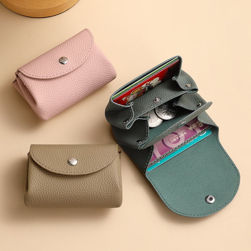 PU Δερμάτινο Μίνι Πορτοφόλι Κέρματα με Μοτίβο Lychee, Μίνι Πορτοφόλι για Κάρτες, Επένδυση Πολυεστέρα, Καθημερινή Χρήση, Φθινόπωρο 2024