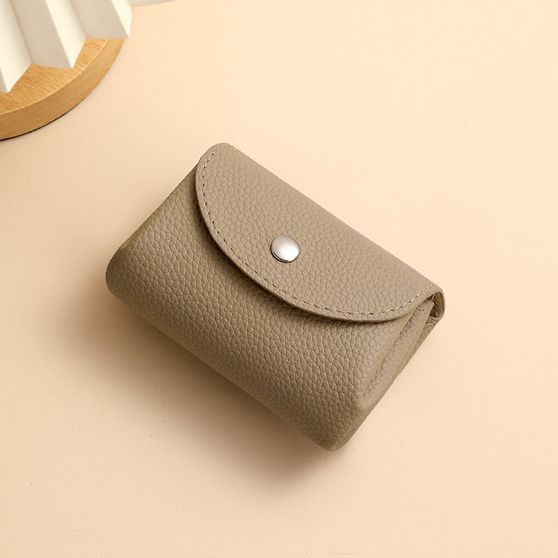 PU Δερμάτινο Μίνι Πορτοφόλι Κέρματα με Μοτίβο Lychee, Μίνι Πορτοφόλι για Κάρτες, Επένδυση Πολυεστέρα, Καθημερινή Χρήση, Φθινόπωρο 2024