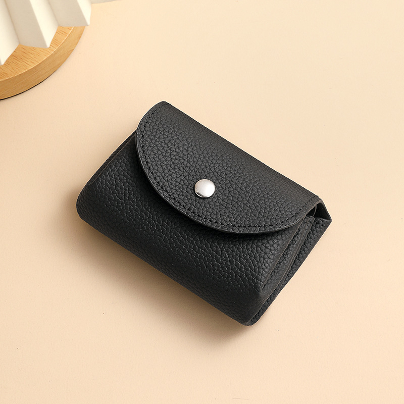 PU Δερμάτινο Μίνι Πορτοφόλι Κέρματα με Μοτίβο Lychee, Μίνι Πορτοφόλι για Κάρτες, Επένδυση Πολυεστέρα, Καθημερινή Χρήση, Φθινόπωρο 2024