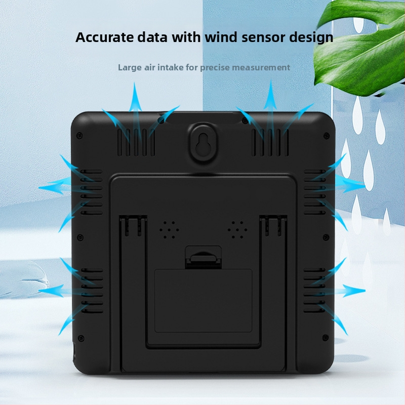 MAXHOME будилник с WiFi метеорологична станция, термометър и влажност, дисплей на фазите на луната, VA LED дисплей