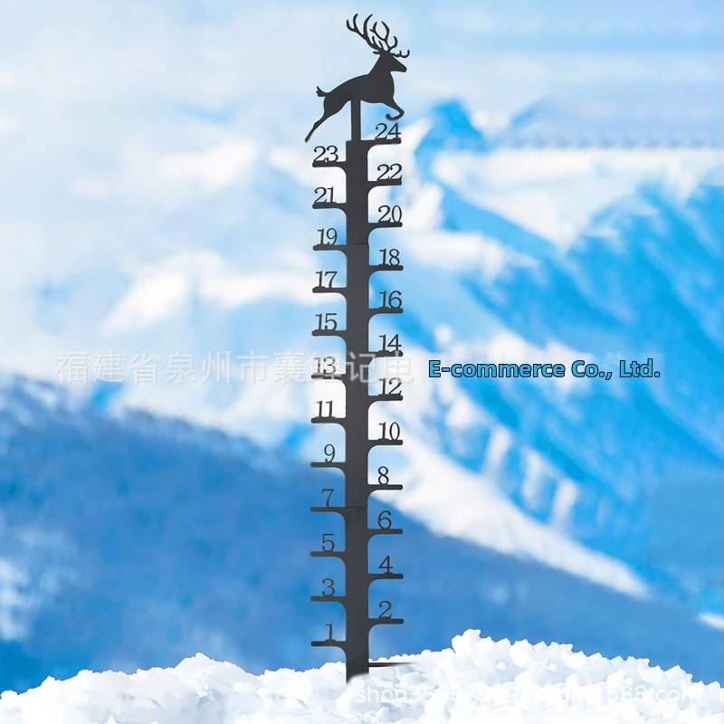 Dzelzs sniega mērinstruments kvadrātam, mūsdienīgs minimālisks metāla dekors XLJ