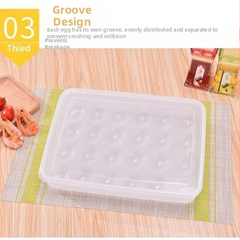 Lingqi 8001 PP plastmasas ledusskapja uzglabāšanas kastīte, 40 gab.