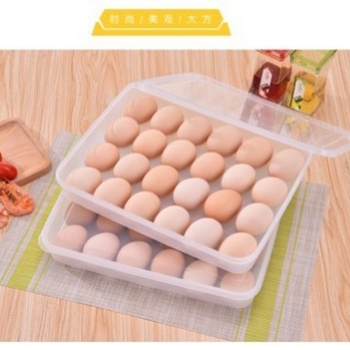 Lingqi 8001 PP plastmasas ledusskapja uzglabāšanas kastīte, 40 gab.