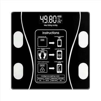 Digitālā svaru skala, mēra svaru, taukus, kalorijas un mitrumu, 180 kg maksimālā slodze, USB uzlāde vai 7 baterijas, CE/FCC sertificēta