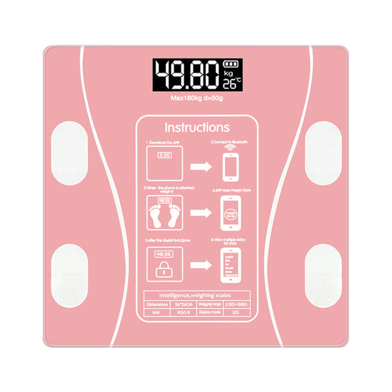 Digitālā svaru skala, mēra svaru, taukus, kalorijas un mitrumu, 180 kg maksimālā slodze, USB uzlāde vai 7 baterijas, CE/FCC sertificēta