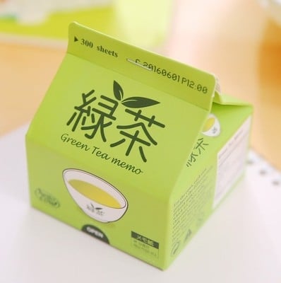 Pielīmētas piezīmes piena kastītes formā, korejiskais mīļais memo bloks, biezs papīrs, līmējams, pārnēsājams