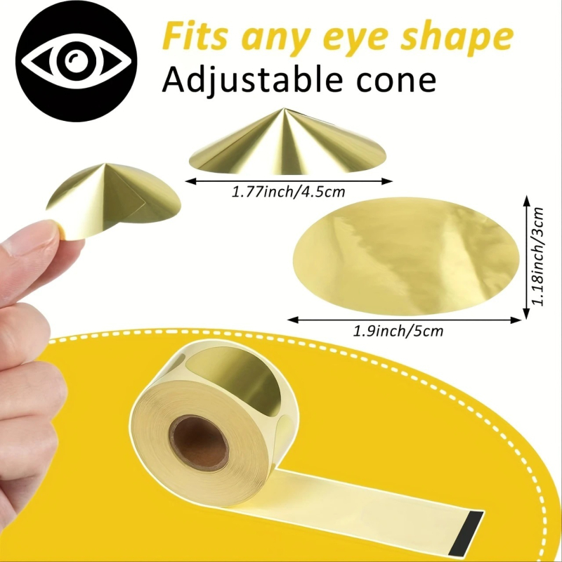 Acu aizsardzības uzlīmes – zobveidīgā forma, PP pašlīmējošās, izgriezta ar die-cut, biezums 0,1, videi draudzīgs ūdens bāzes līme