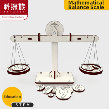 Jucărie STEM educațională din lemn: DIY multifuncțională, experimente științifice cu balanță pentru dezvoltare intelectuală, copii 4–6 ani.