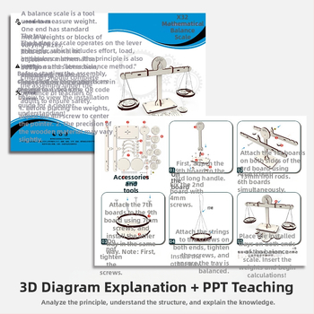 STEM εκπαιδευτικό ξύλινο παιχνίδι: DIY πολυλειτουργικά πειράματα επιστήμης με ζύγι ισορροπίας για νοητική ανάπτυξη, 4–6 ετών.