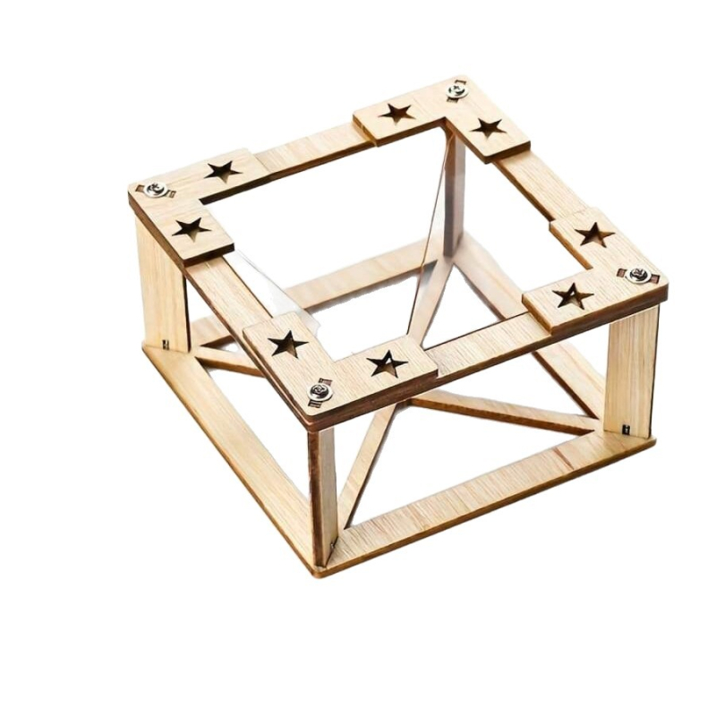 DIY 3D hologrāfiskā piramīdas rotaļlieta bērniem — koka konstrukcija no Poplar Board, mūsdienīgs minimālisms, karāms dekors