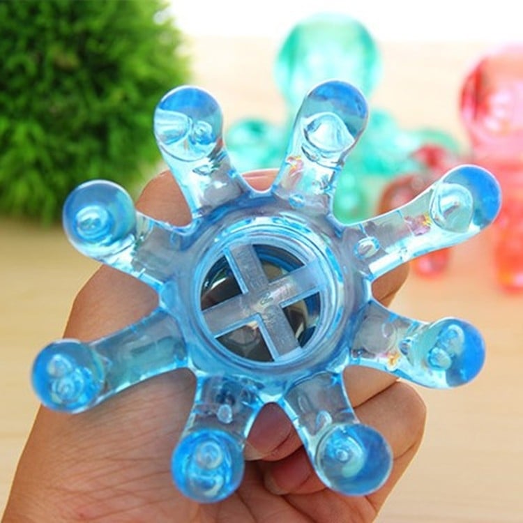 Пластмасов масажор с форма на октопод за глава, талия и гръб – акупресурен масаж, измиващ се, без захранване