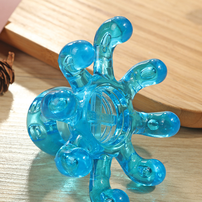 Пластмасов масажор с форма на октопод за глава, талия и гръб – акупресурен масаж, измиващ се, без захранване