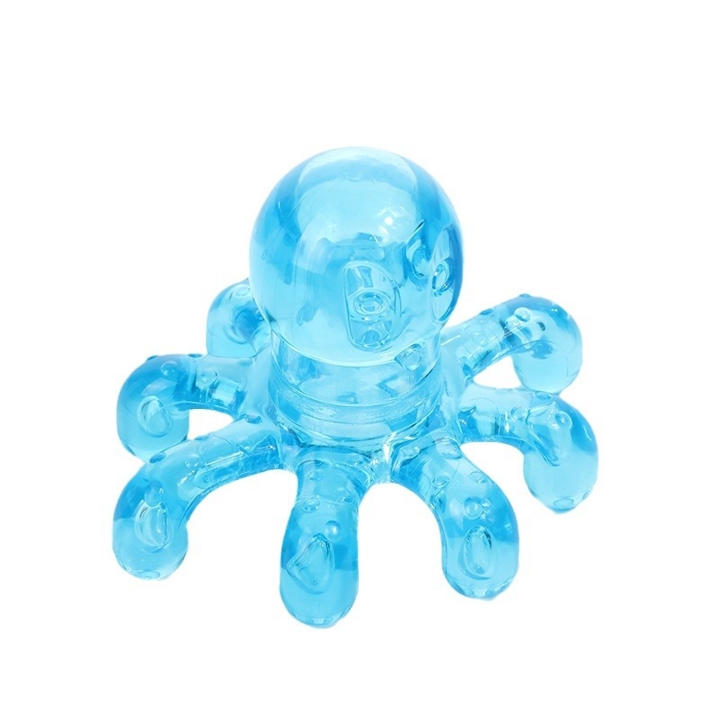 Пластмасов масажор с форма на октопод за глава, талия и гръб – акупресурен масаж, измиващ се, без захранване