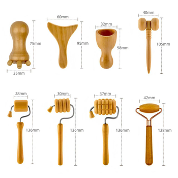 Масажор за гръб за цялото тяло — рамене и гръб, мултифункционален валяк, бук дърво (Марка: Zuo zhi; Контрол: механичен; Материал: бук дърво)