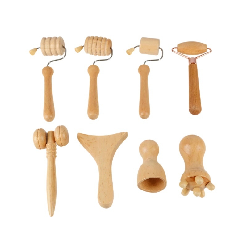 Μασάζερ πλάτης ολόκληρου σώματος — ώμοι και πλάτη, πολυλειτουργικός κύλινδρος, από ξύλο (Μάρκα: Zuo zhi; Υλικό: ξύλο; Έλεγχος: Μηχανικός)