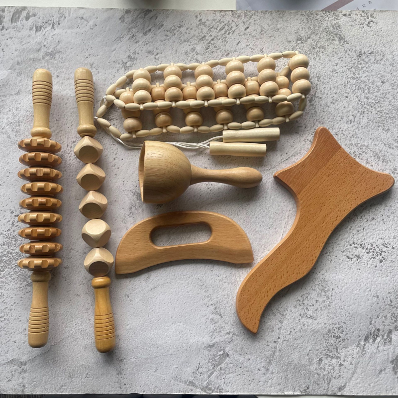 Μασάζερ πλάτης ολόκληρου σώματος — ώμοι και πλάτη, πολυλειτουργικός κύλινδρος, από ξύλο (Μάρκα: Zuo zhi; Υλικό: ξύλο; Έλεγχος: Μηχανικός)