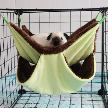 Χάμσταρ διπλό βελούδινο ζεστό κρεμαστό υπνοσακούλι, υλικό: ύφασμα, τεσσάρων εποχών, για χάμστερ, μάρκα: 3inch families