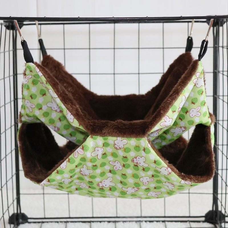 Hamstera hamaka ar dubulti pūkainu siltu guļammaisu, materiāls: audums, četros gadalaikos, zīmols: 3inch families