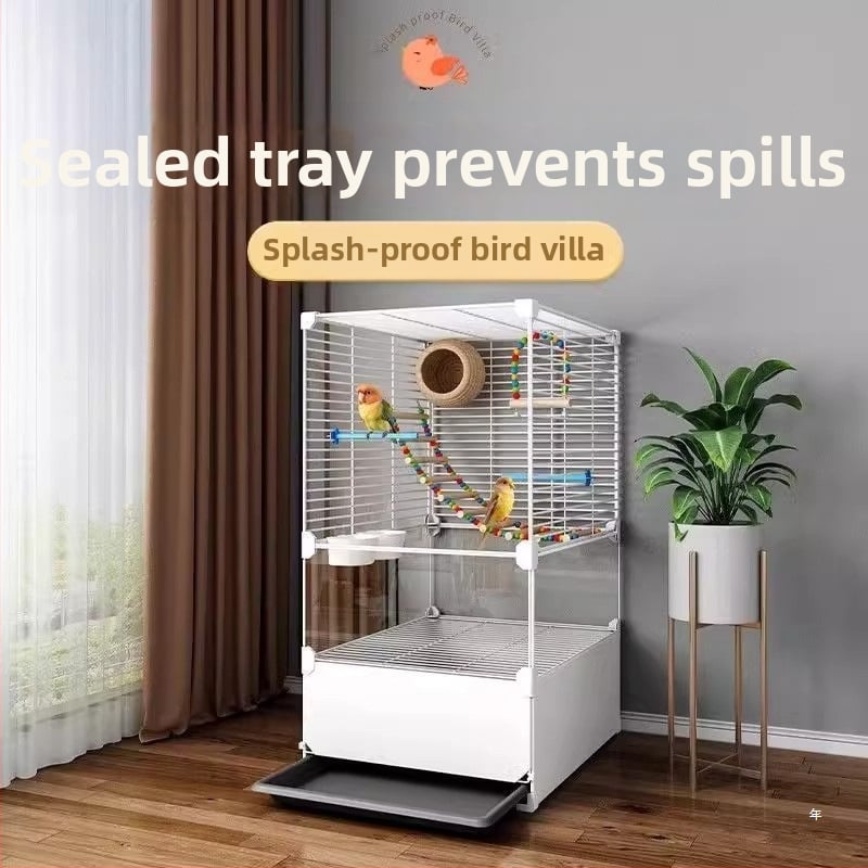 Μεταλλικό κλουβί για παπαγάλους, πολυτελές στυλ βίλα, αδιάβροχο για οικιακή χρήση