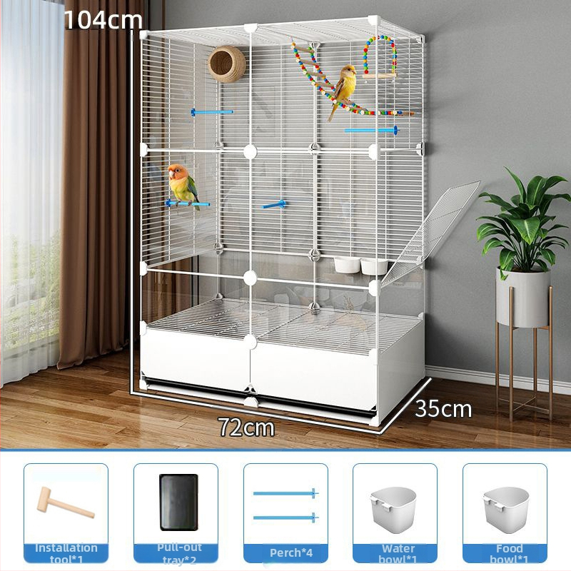 Μεταλλικό κλουβί για παπαγάλους, πολυτελές στυλ βίλα, αδιάβροχο για οικιακή χρήση