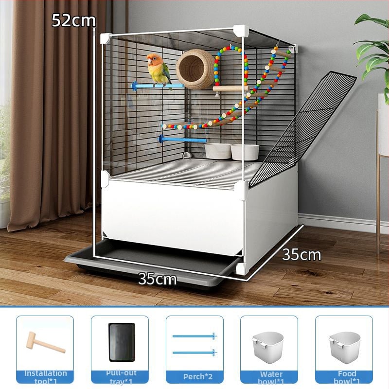 Μεταλλικό κλουβί για παπαγάλους, πολυτελές στυλ βίλα, αδιάβροχο για οικιακή χρήση