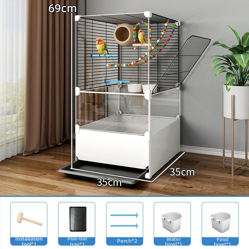 Μεταλλικό κλουβί για παπαγάλους, πολυτελές στυλ βίλα, αδιάβροχο για οικιακή χρήση