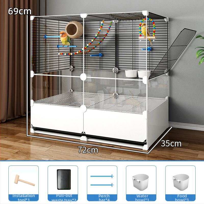 Μεταλλικό κλουβί για παπαγάλους, πολυτελές στυλ βίλα, αδιάβροχο για οικιακή χρήση