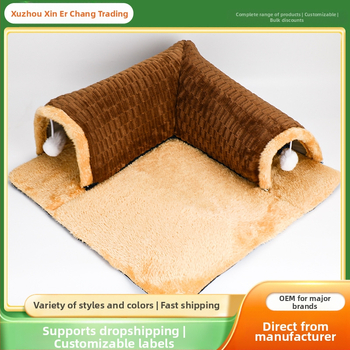 Kaķu tunelis – spēlei un guļamai vietai | Materiāls Shu velvet | Kaķu ligzda | Zīmols Xinerchang trading