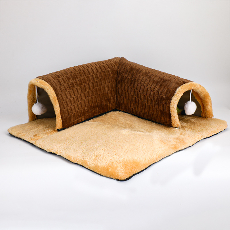 Kaķu tunelis – spēlei un guļamai vietai | Materiāls Shu velvet | Kaķu ligzda | Zīmols Xinerchang trading