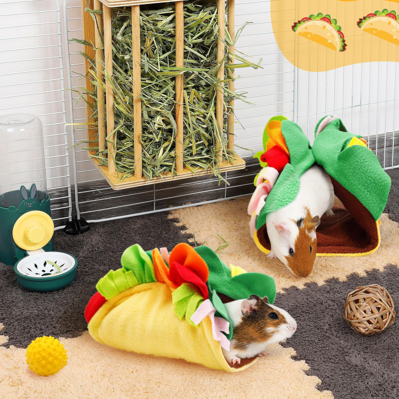 Daļēji slēgts tunelis hamsterim ar mīkstu patvērumu un guļvietu | Materiāls: audums; Piemērots: Hamsters; Sezona: visas sezonas; Zīmols: ZHIAIYICHONG / love a pet