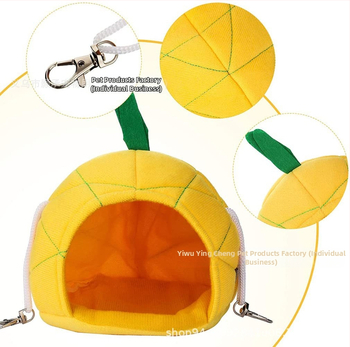 Κρεμαστή φωλιά για χάμστερ από απαλό βαμβάκι, μπανάνα-σχήμα, για ενήλικα χάμστερ