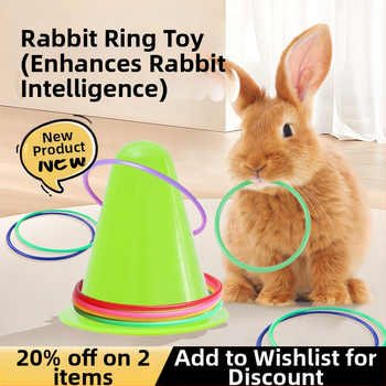 Μασητικό παιχνίδι για κουνέλια και μικρά ζωά για ανακούφιση από τη βαρεμάρα, με δαχτυλίδι και γρίφους, σχέδιο κουβά