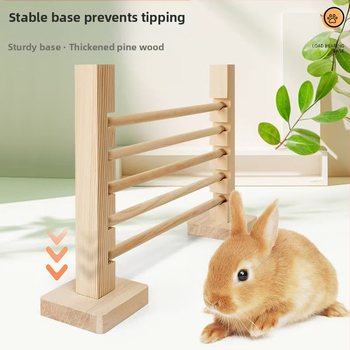 Ξύλινο κοντάρι άλματος για μικρά κατοικίδια — αποσπώμενο κοντάρι εκπαίδευσης για κουνέλια και ινδικά χοιρίδια