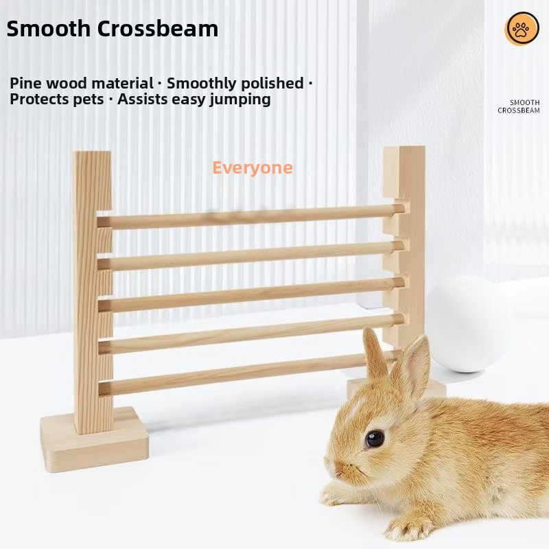 Дървена пръчка за скачане за малки домашни любимци — разглобяема обучителна пръчка за зайци и морски свинки